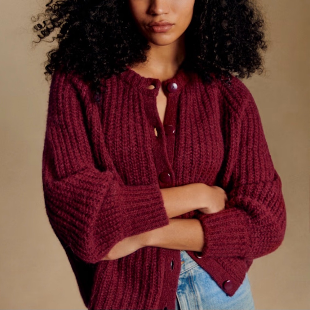 Sezane Emile Cardigan in Burgundy